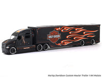 Harley Davidson Custom Hauler Trailer black 1:64 Maisto scale model.