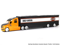 Harley Davidson Custom Hauler Trailer orange 1:64 Maisto scale model.