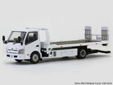 Hino 300 Flatbed truck white 1:64 GCD diecast scale model miniature truck.