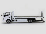 Hino 300 Flatbed truck white 1:64 GCD diecast scale model miniature truck.