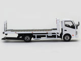 Hino 300 Flatbed truck white 1:64 GCD diecast scale model miniature truck.