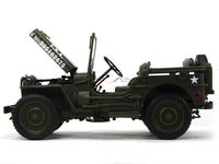 Jeep Willys 1/4 Ton Top Down 1:18 Welly diecast Scale Model car.