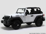 Jeep Wrangler Rubicon white 1:18 Maisto diecast Scale Model car.