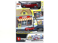 Kiosk Store diorama with car 1:43 Bburago kit.