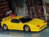 Koenig Specials Ferrari 512 BBI Turbo yellow 1:18 GT Spirit scale model car.