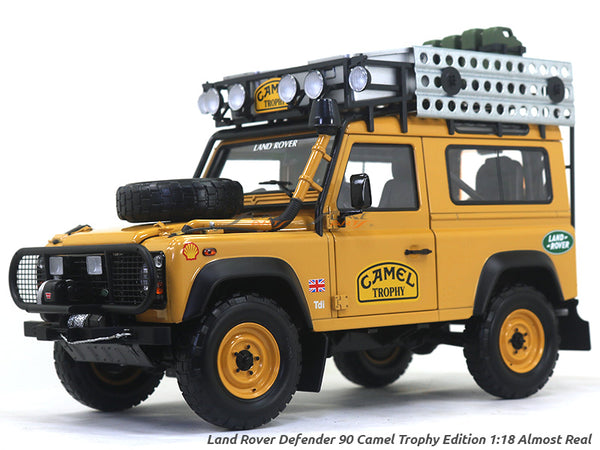 Land Rover Defender 90 Camel Trophy Edition 1:18 Almost Real diecast Scale Model Car.