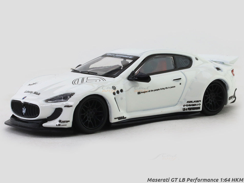 Maserati GT LB Performance white 1:64 HKM diecast scale miniature car