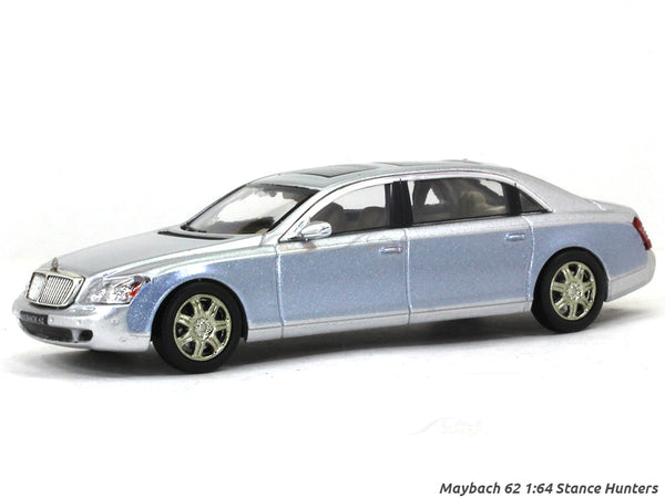 Maybach 62 silver 1:64 Stance Hunters diecast scale model car.