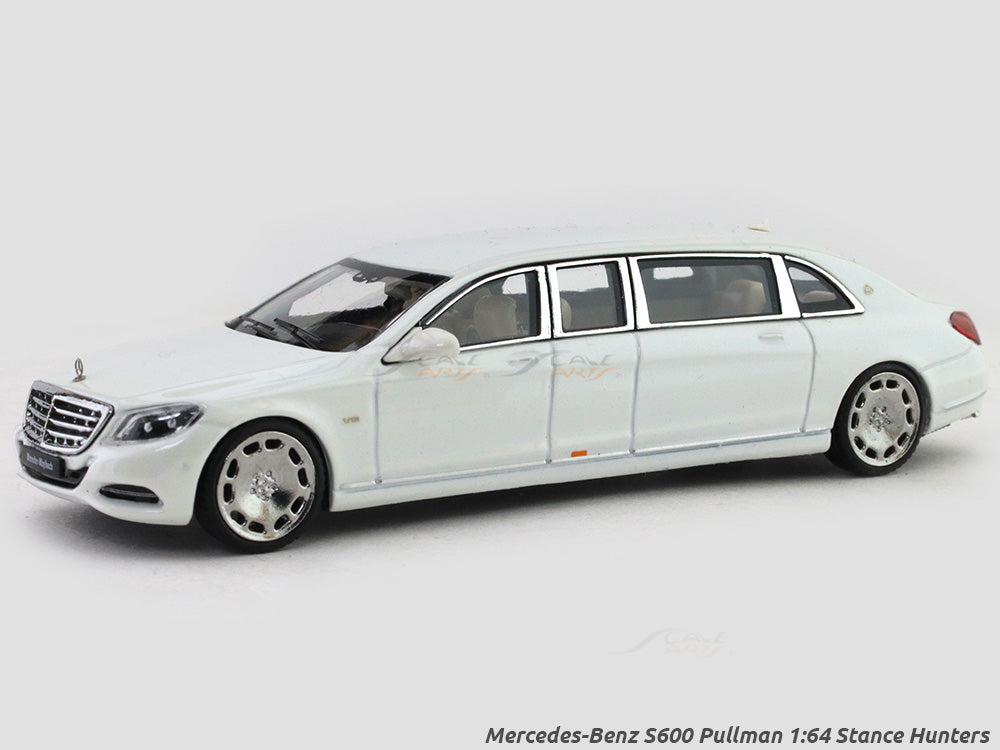Mercedes-Benz Maybach S600 Pullman white 1:64 Stance Hunters