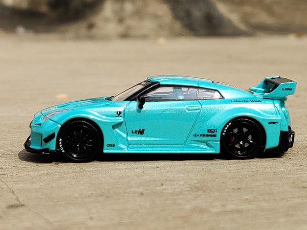 Nissan GT-R GTR R35 LBWK 1:64 TimeMicro diecast scale model miniature ...
