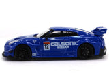 Nissan GT-R LBWK LB3.0 blue 1:64 TimeMicro diecast scale miniature car.
