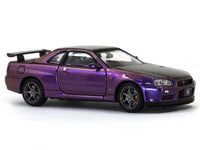 Nissan Skyline GTR R34 V Spec II purple 1:64 Stance Hunters diecast scale model miniature car