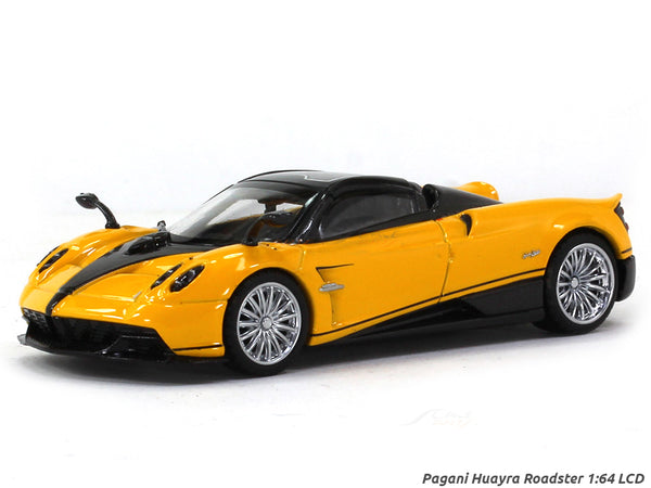 Pagani Huayra Roadster yellow 1:64 LCD models diecast scale miniature car.