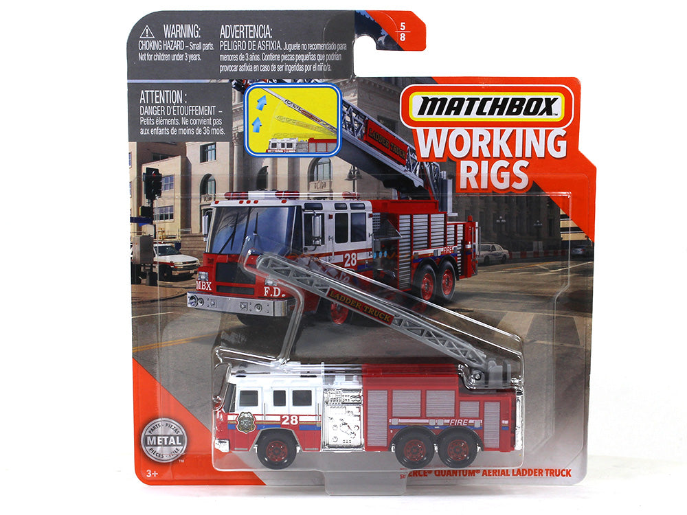 Pierce Quantum Aerial Ladder Truck 1:64 Matchbox collectible scale