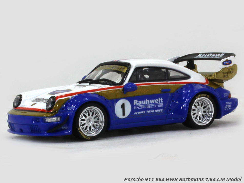Porsche 911 964 RWB Rothmans 1:64 CM Model diecast scale model car ...
