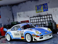 1999 Porsche 911 (993) GT2 #64 24h LeMans 1:18 GT Spirit scale model car.