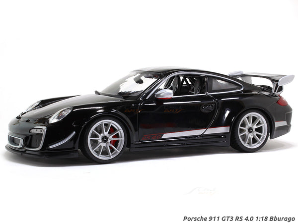 Porsche 911 GT3 RS 4.0 Black 1:18 Bburago diecast Scale Model car.