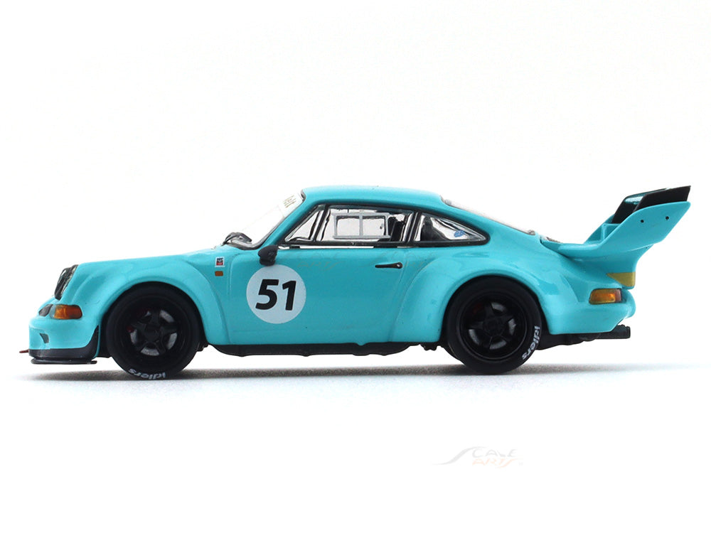 Porsche 911 RWB backdate blue 1:64 Tarmac Works diecast scale model car ...
