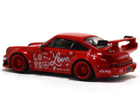 Porsche 964 RWB with figure red 1:64 TimeMicro diecast scale miniature car.