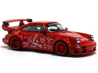Porsche 964 RWB red 1:64 TimeMicro diecast scale miniature car