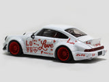 Porsche 964 RWB with figure 1:64 TimeMicro diecast scale miniature car.