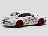 Porsche 964 RWB with figure 1:64 TimeMicro diecast scale miniature car.