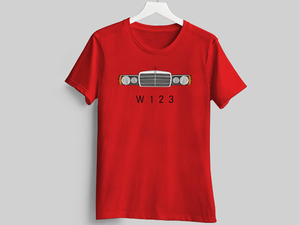 Mercedes-Benz W123 design red T Shirt - Main Image