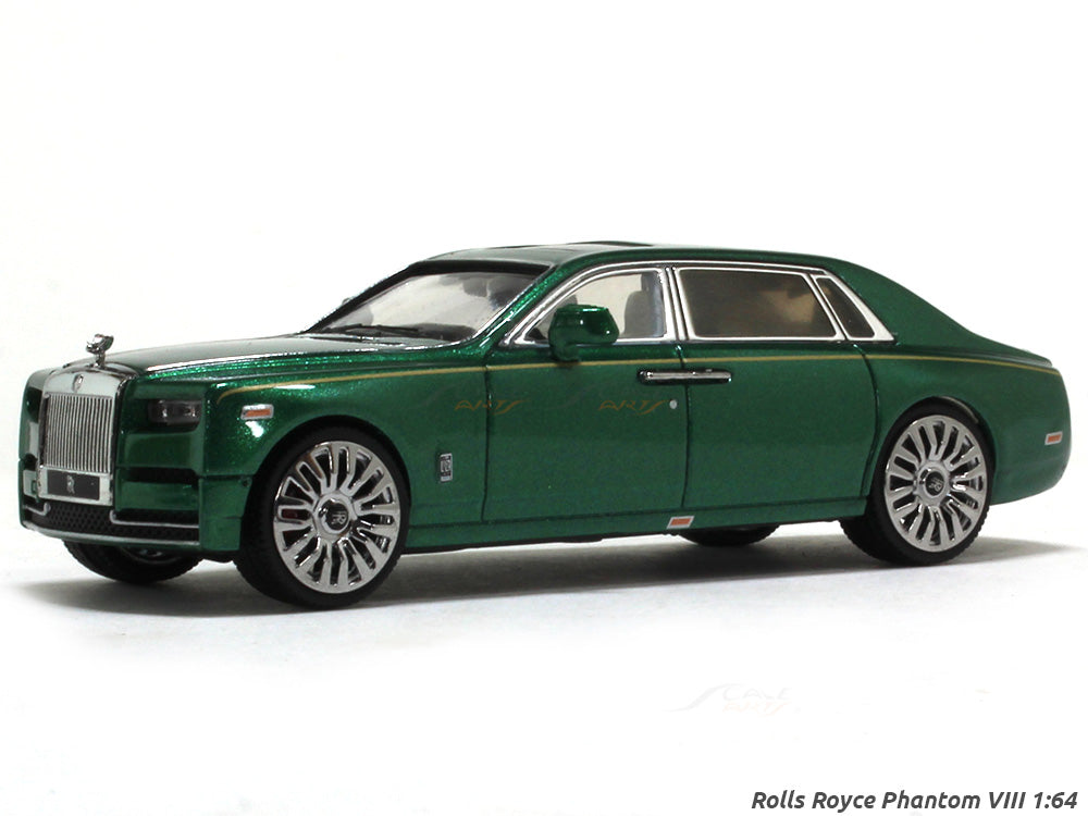 Rolls Royce Phantom VIII green 1:64 diecast scale miniature car 
