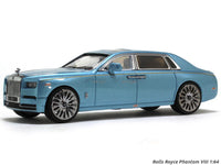 Rolls Royce Phantom VIII light blue 1:64 diecast scale miniature car.