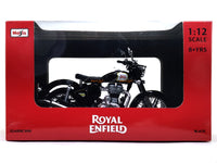 Royal Enfield Classic 500 black 1:12 Maisto diecast Scale Model bike.