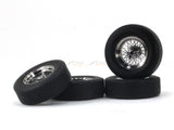 Spoke Wheels Rim and tyre set of 4 1:18 KK Scale model car accessories.