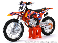 Team Red Bull 2004 KTM 450 Dakar Rally 1:18 Bburago diecast scale model bike.