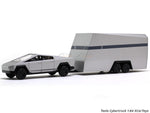 Tesla Cybertruck with trailer 1:64 XCarToys diecast scale miniature car.