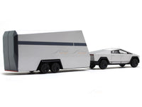 Tesla Cybertruck with trailer 1:64 XCarToys diecast scale miniature car.