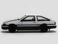 Toyota AE86 black bonnet 1:64 TimeMicro diecast scale miniature car.