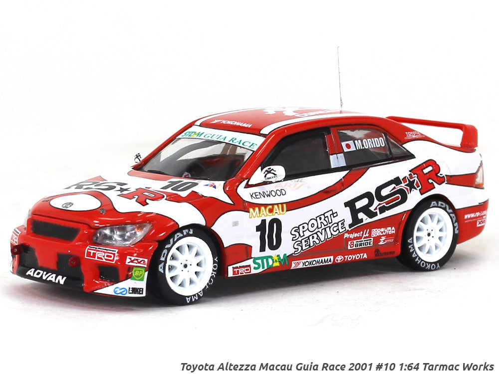 Toyota Altezza Macau Guia Race 2001 #10 1:64 Tarmac Works diecast scale ...