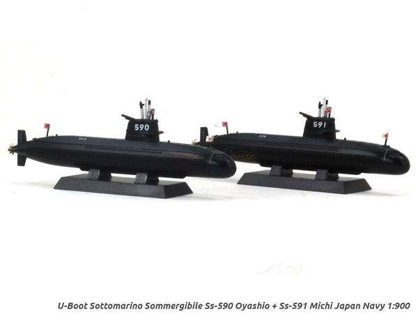 U-Boot Sottomarino Sommergibile Ss-590 Oyashio & Ss-591 Michi Japan Navy 1:900 scale model warship.