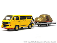 VW T3 Bus with Trailer & Beetle 1:43 Premium ClassiXXs diecast Scale Model.