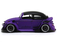 Volkswagen Beetle RWB purple 1:64 diecast scale miniature car.