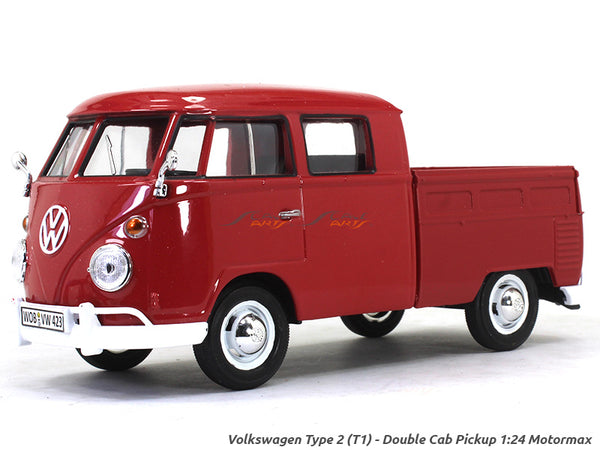 Volkswagen Type 2 T1 Double Cab Pickup 1:24 Motormax diecast scale model car.