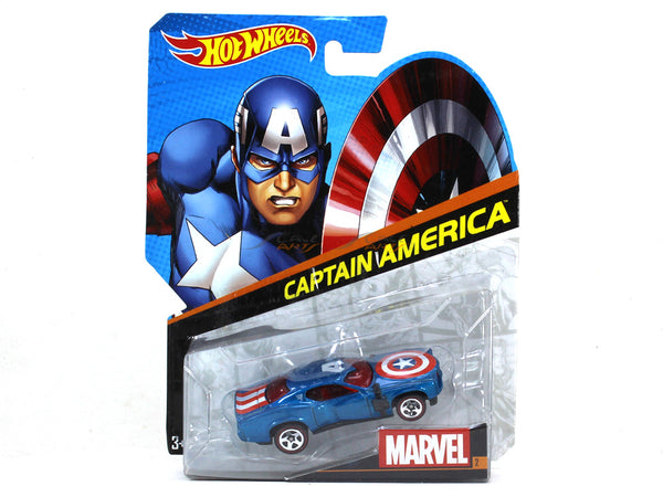 Captain America 1:64 Hotwheels diecast Scale Model car.