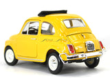1965 Fiat 500F yellow 1:24 Bburago diecast Scale Model car.