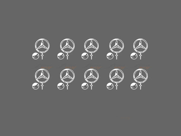 Mercedes logo chrome for 1:64 models Scale Arts In