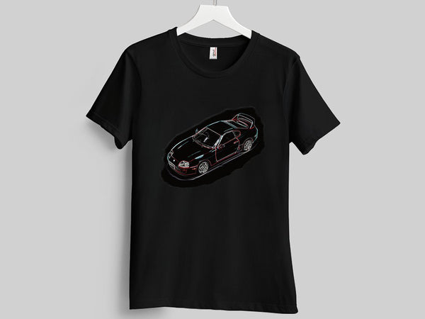 Toyota Supra design black T Shirt Scale Arts India