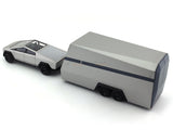 Tesla Cybertruck with trailer 1:64 XCarToys diecast scale miniature car