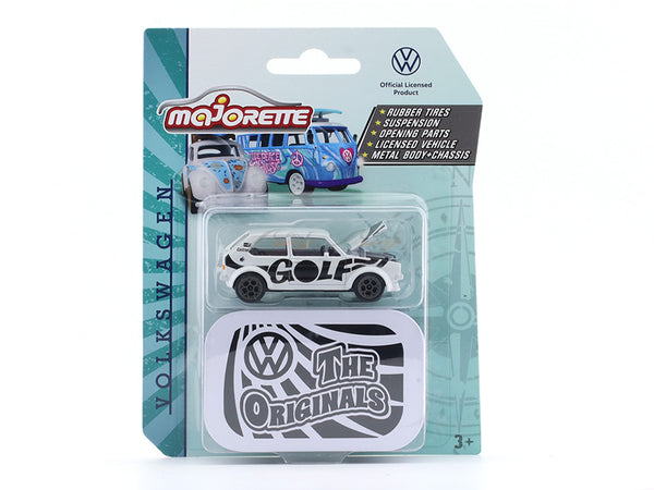Volkswagen Golf white The Originals 1:64 Majorette scale model car
